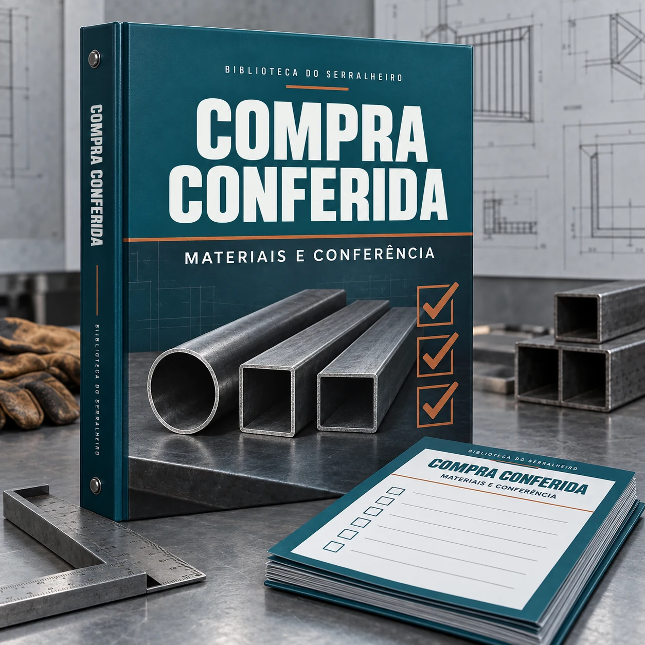 Mockup do material digital Compra Conferida