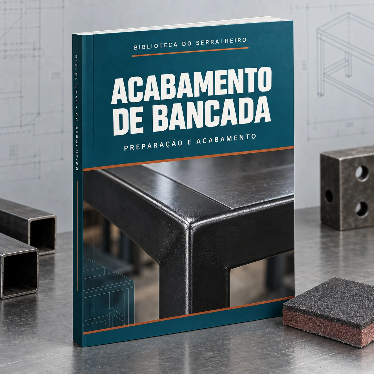 Mockup do material digital Acabamento de Bancada