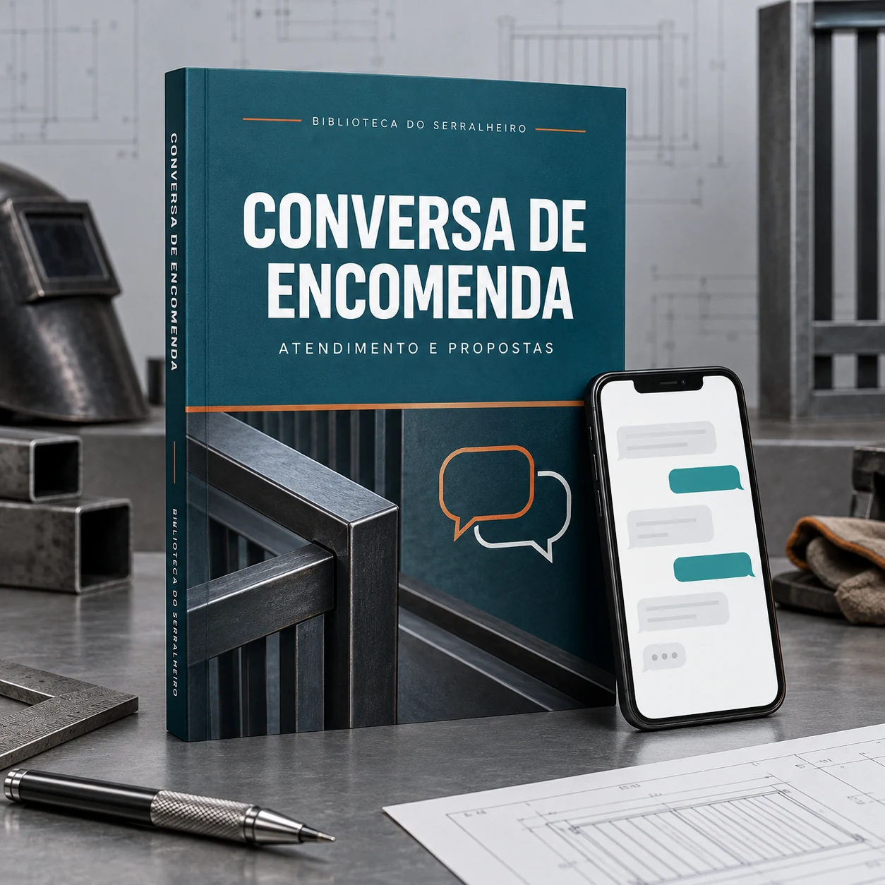 Mockup do material digital Conversa de Encomenda